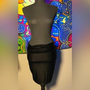 Velvet skirt form fitting